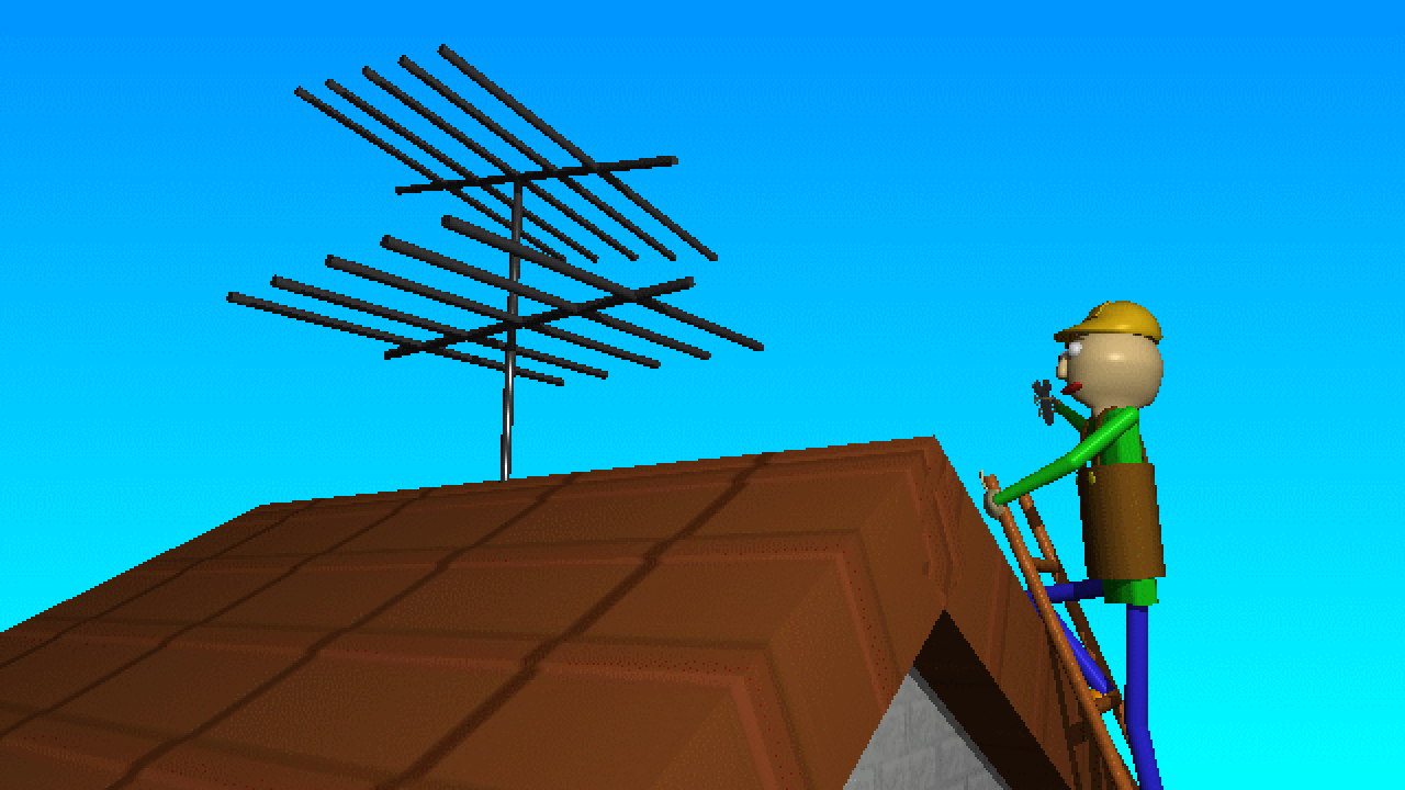 BaldiFixingTVAntenna